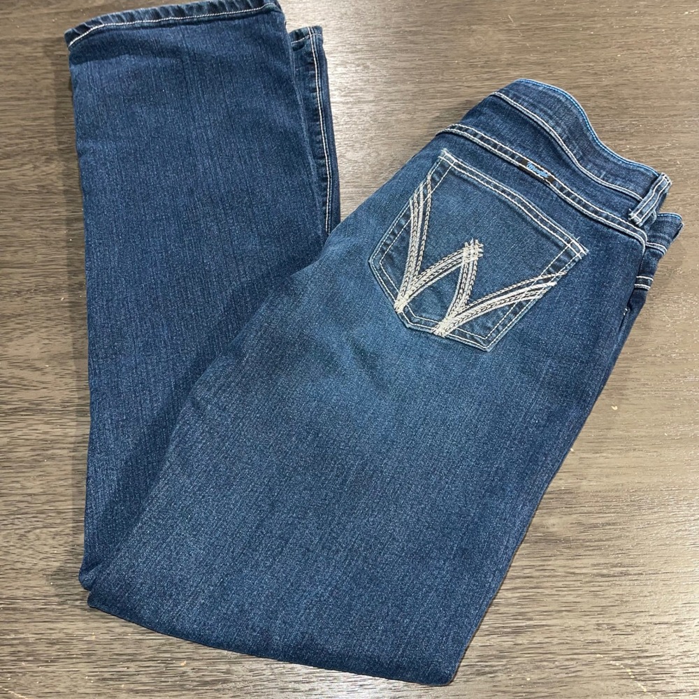 Wrangler Women 11/12 Blue Jeans Q-Baby Ultimate Riding Bootcut WCV20DW